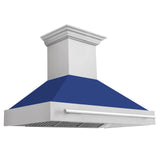 ZLINE 48 in. DuraSnow Stainless Steel Range Hood with Colored Shell Options (8654SNX-48) [Color: Blue Matte]