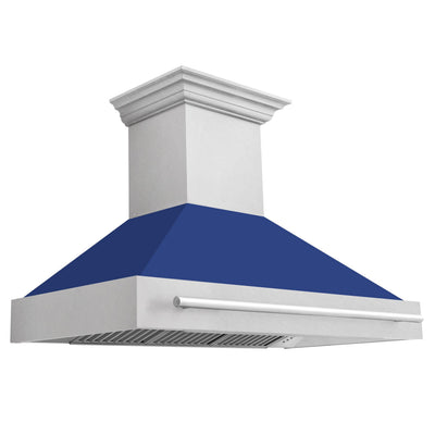 ZLINE 48 in. DuraSnow Stainless Steel Range Hood with Colored Shell Options (8654SNX-48) [Color: Blue Matte]