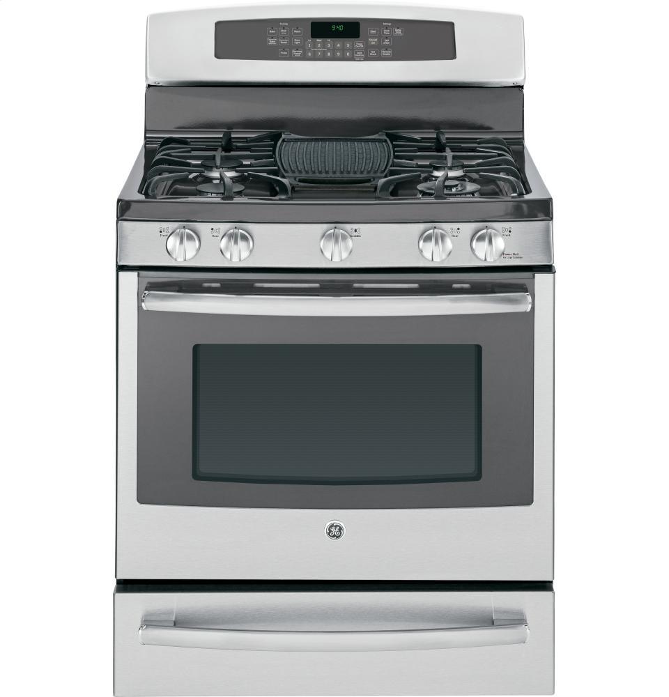 GE Profile Series 30" Dual-Fuel Free-Standing Range with Warming Drawer