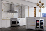 48" 1000 CFM Italian Made Wall Chimney Range Hood Stainless