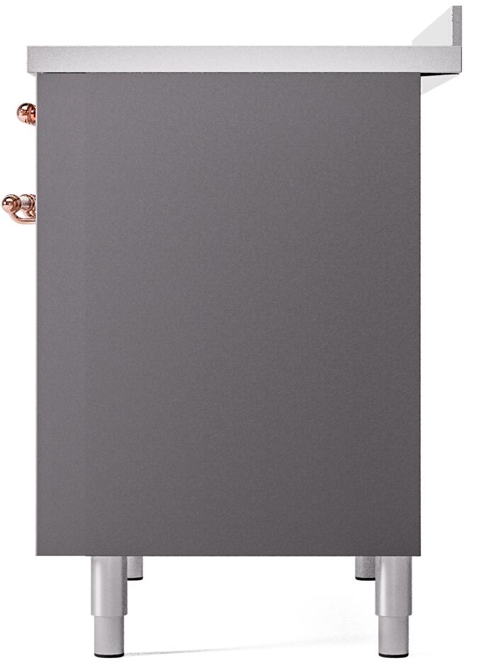 Nostalgie II 40 Inch Electric Freestanding Range in Matte Graphite with Copper Trim