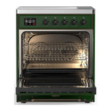ILVE UMIB30QNR3EGB Majestic III 30 inch Induction Range with 4 Elements, 4 cu. ft. Oven Capacity (Solid Door, Emerald Green, Burnished)