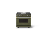 36"W. Sealed Burner Gas Range (Burner: 4g, Finish: Martini, Trim: Polished Chrome, Fuel: Propane)