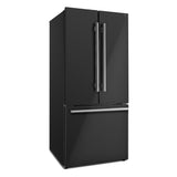 Forno Gallipoli Espresso 30-Inch Black French Door Refrigerator, Bottom Freezer, 17.5 Cu. Ft., No Frost, Ice Maker