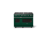 48"W. Sealed Burner Gas Range (Burner: 8b, Finish: Ivy, Trim: Polished Chrome, Fuel: Natural Gas)