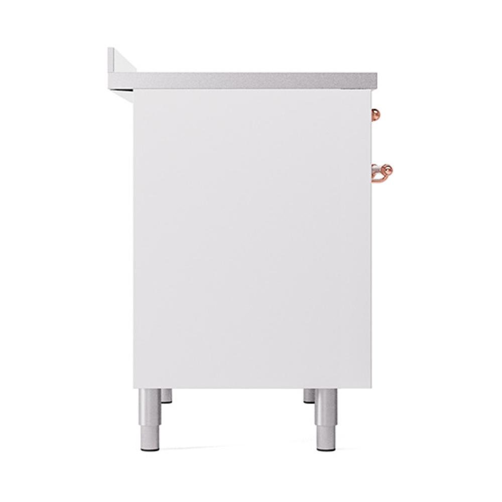 ILVE UNDI406QNMPWHP Nostalgie II Noblesse 40 inch Induction Range (Solid Door, White, Copper)