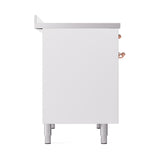 ILVE UNDI406QNMPWHP Nostalgie II Noblesse 40 inch Induction Range (Solid Door, White, Copper)