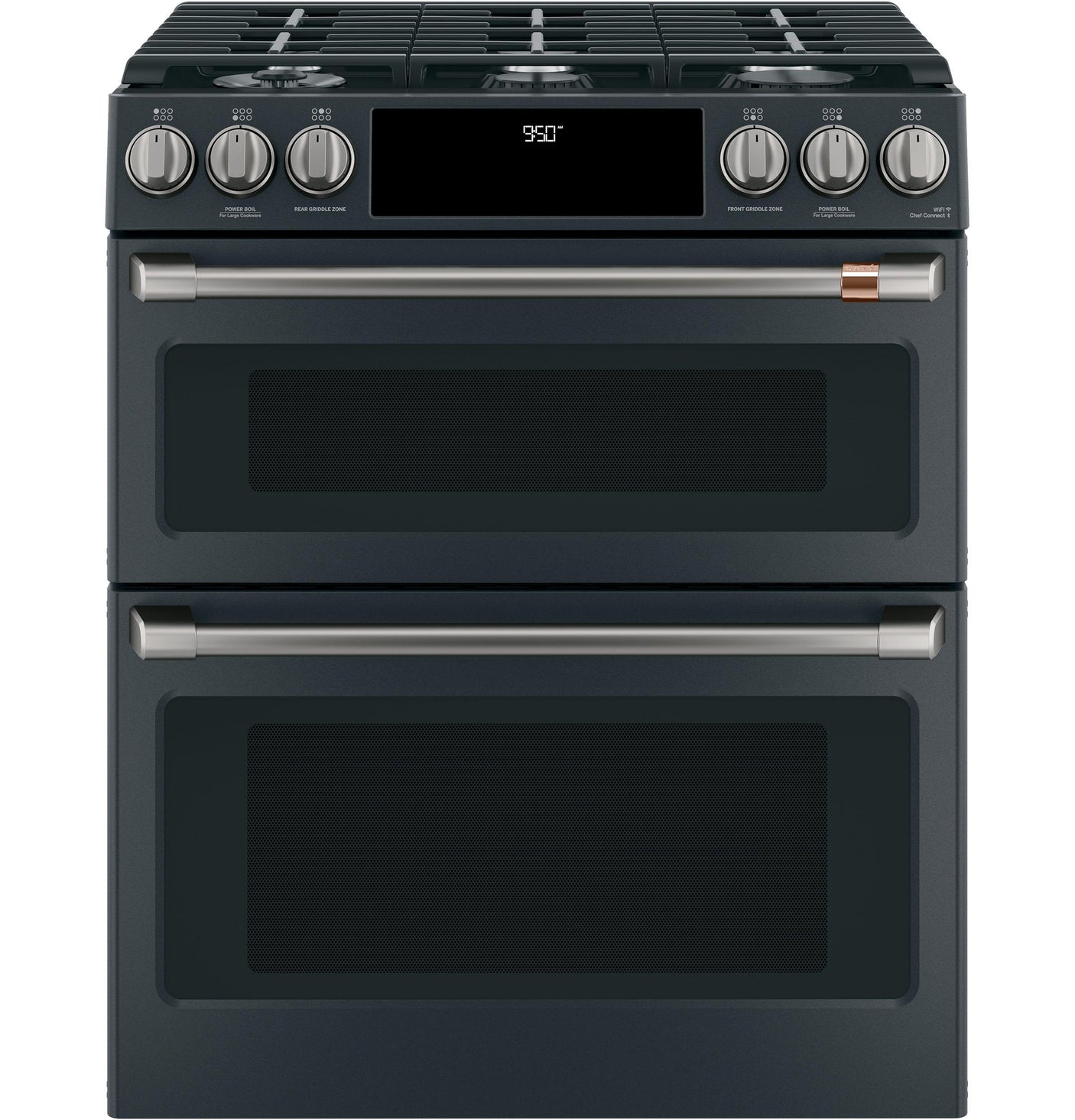 Café™ Front Control Gas Knobs and Handles - Brushed Black
