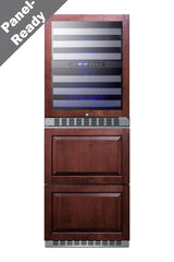 24" Wide Combination Dual-zone Wine Cellar and 2-drawer Refrigerator-freezer (panels Not Included)