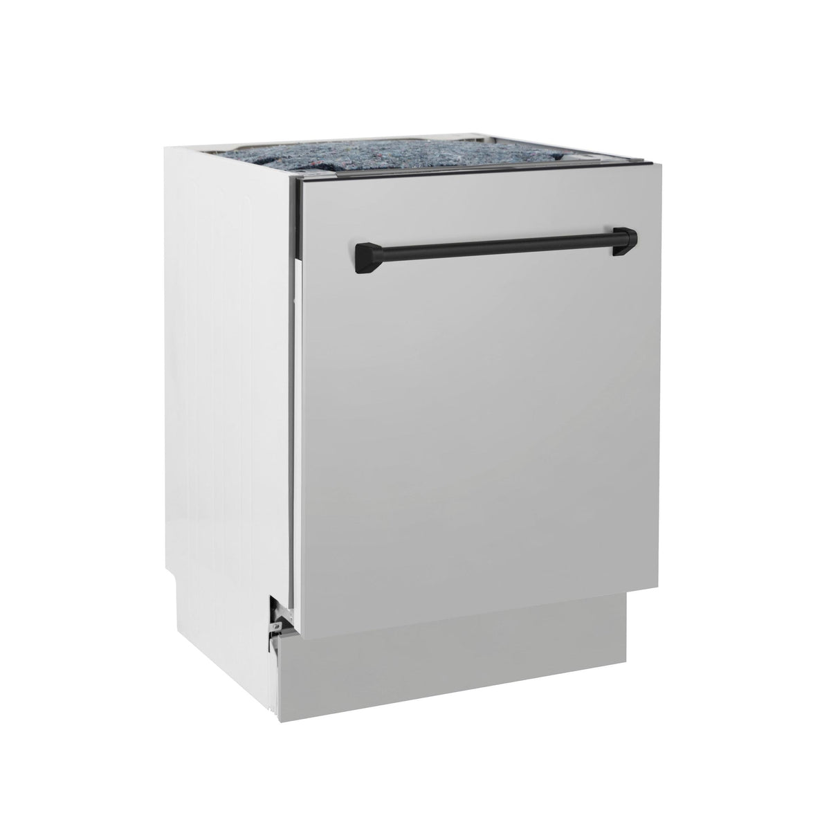 ZLINE Autograph Edition 24" 3rd Rack Top Control Tall Tub Dishwasher in Stainless Steel with Accent Handle, 51dBa (DWVZ-304-24) [Color: Matte Black]