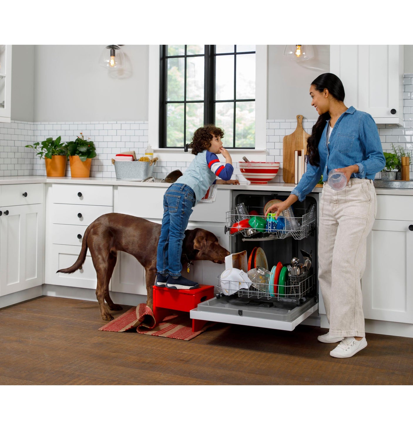Hotpoint® One Button Dishwasher with Plastic Interior