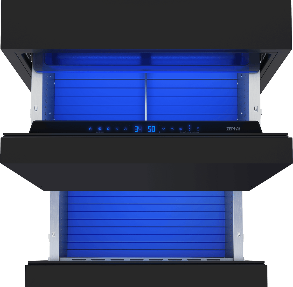 Presrv Refrigerator Drawers, 24in Compact, Panel Ready, 2 Zone