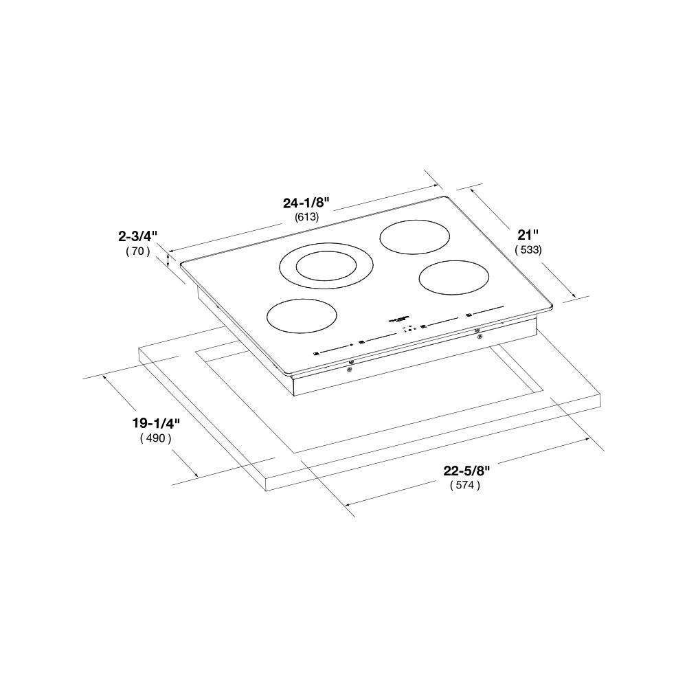 24" VETROCERAMIC COOKTOP