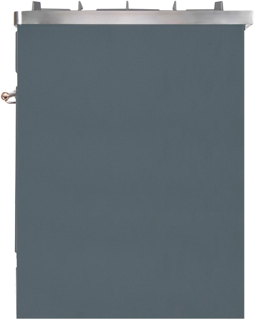 Majestic II 30 Inch Dual Fuel Liquid Propane Freestanding Range in Blue Grey with Copper Trim