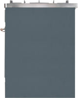 Majestic II 30 Inch Dual Fuel Liquid Propane Freestanding Range in Blue Grey with Copper Trim