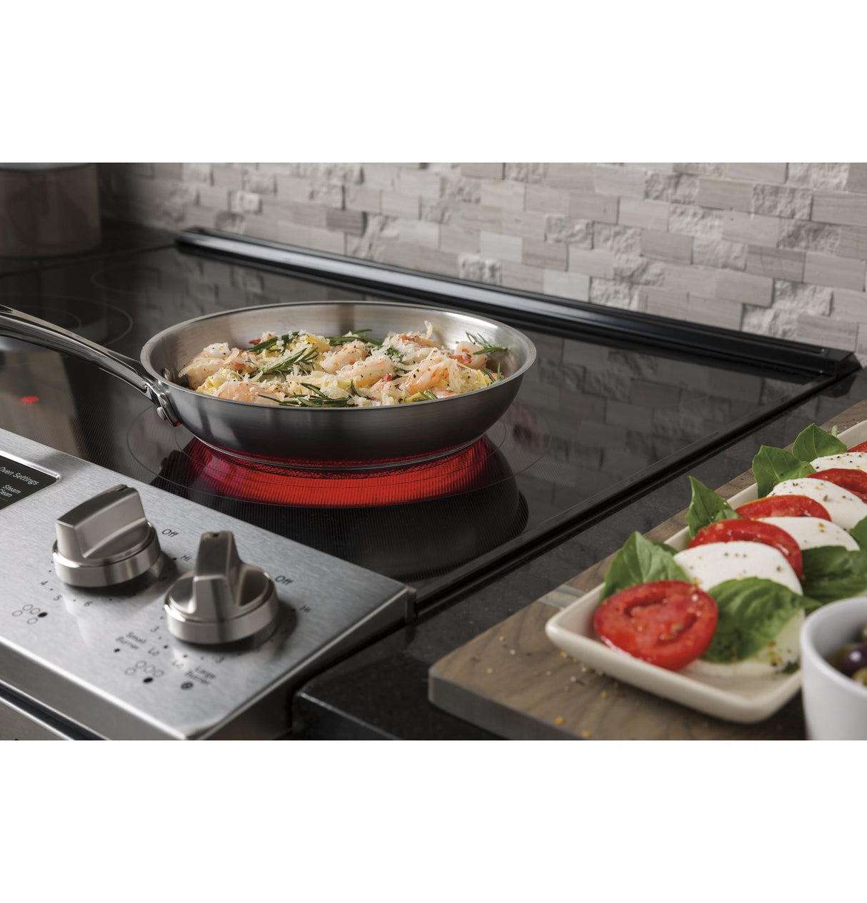GE® 30" Slide-In Electric Convection Range
