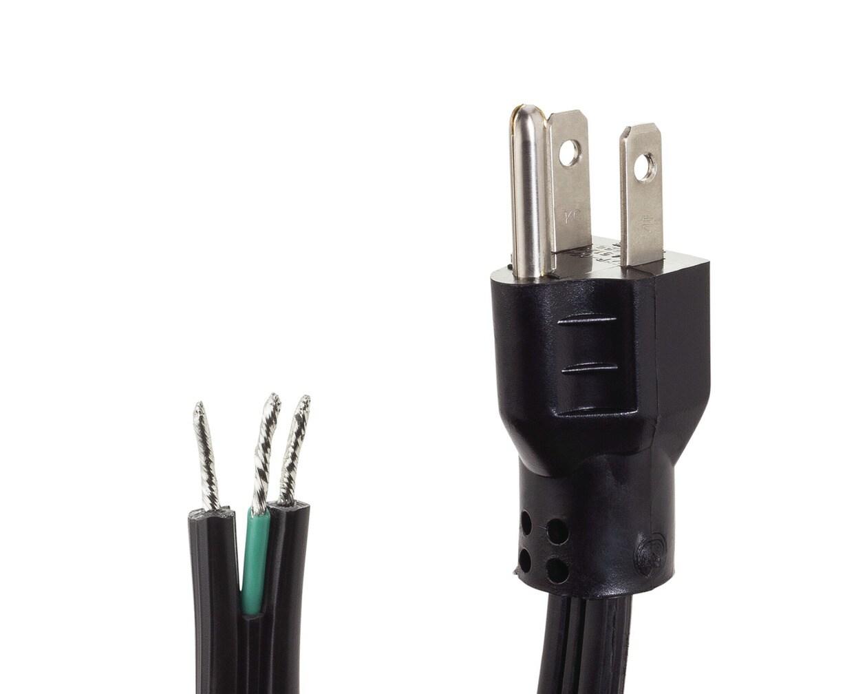 6' 15-Amp. 3-Prong Dishwasher Power Cord, Straight