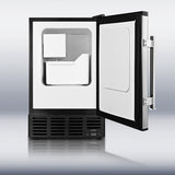 Compact icemaker with manual defrost for undercounter use