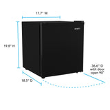Avanti 1.6 Cu. Ft. Compact Refrigerator, Mini-Fridge, in Black (AVRM16F1B)