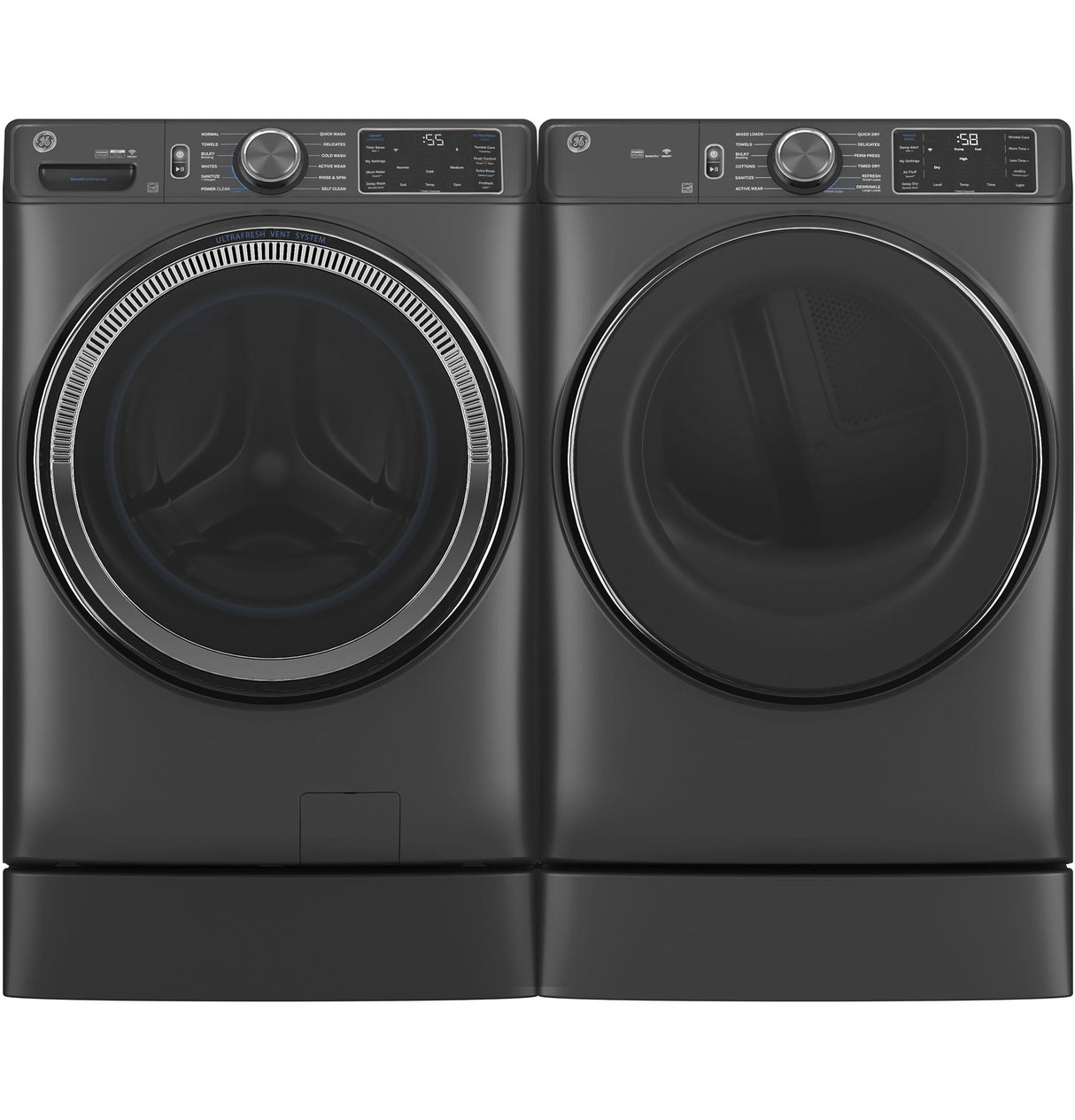 GE® ENERGY STAR® 5.0 cu. ft. Capacity Smart Front Load Steam Washer with SmartDispense™ UltraFresh Vent System with OdorBlock™ and Steam