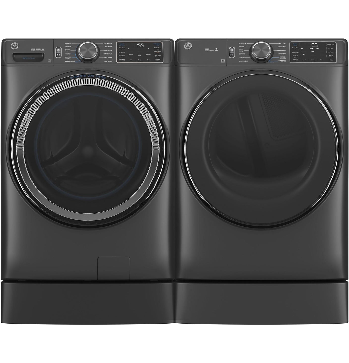 GE® ENERGY STAR® 5.0 cu. ft. Capacity Smart Front Load Steam Washer with SmartDispense™ UltraFresh Vent System with OdorBlock™ and Steam