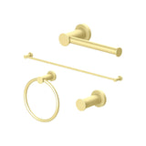 ZLINE Emerald Bay Bathroom Accessories Package with Towel Rail, Hook, Ring and Toilet Paper Holder with Color Options (4BP-EMBYACC) [Color: Polished Gold]