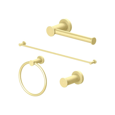 ZLINE Emerald Bay Bathroom Accessories Package with Towel Rail, Hook, Ring and Toilet Paper Holder with Color Options (4BP-EMBYACC) [Color: Polished Gold]