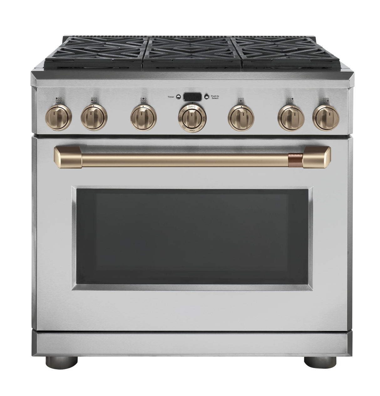 Café™ 36" Brushed Bronze Handle & Knob Set for Pro Range and Rangetop