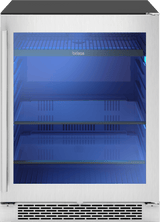 Brisas Bev Cooler, 24in UC, SS+Glass, 1Z, ADA