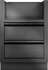 OASIS Under Grill Cabinet for Built-in 700 Series Dual Burners, Matte/Matt Black