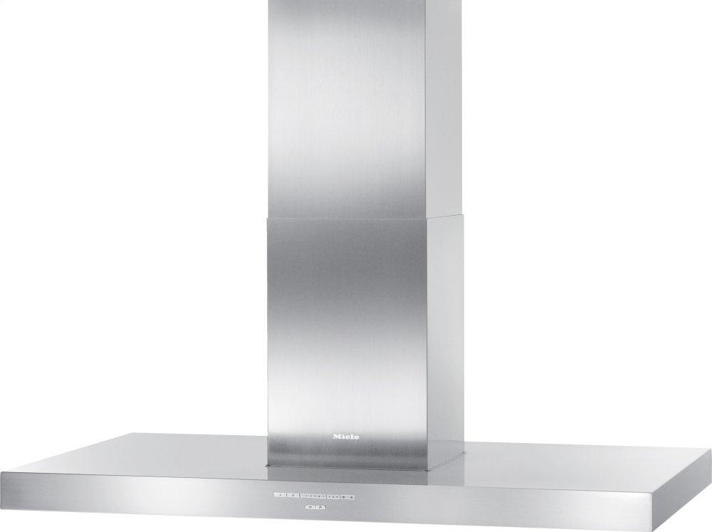 DA 4248 V D Puristic Varia Stainless steel - Island d(eback)cor hood with energy-efficient LED lighting and backlit controls for easy use.