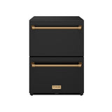 24 Inch Undercounter Built-in / Freestanding Drawer Freezer - Black/bronze  Gordon Ramsay Series