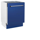 ZLINE 24" Tallac Series 3rd Rack Dishwasher with Traditional Handle, 51dBa (DWV-24) [Color: Blue Matte]