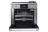 36" Pro Dual-Fuel Steam Range, Silver Stainless Steel, Natural Gas