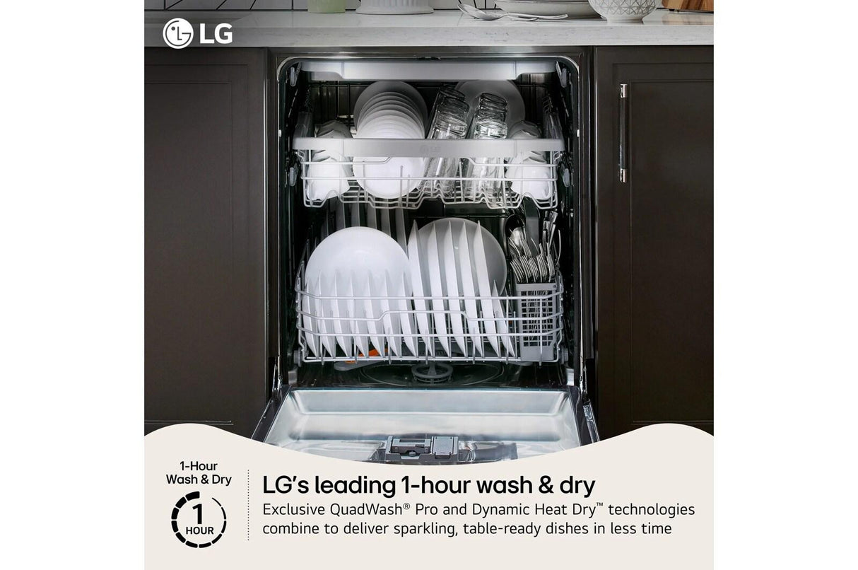 Smart FlushFit™ Top Control Dishwasher with 1-Hour Wash & Dry, QuadWash® Pro, and Dynamic Heat Dry™ w/AutoVent Dry™