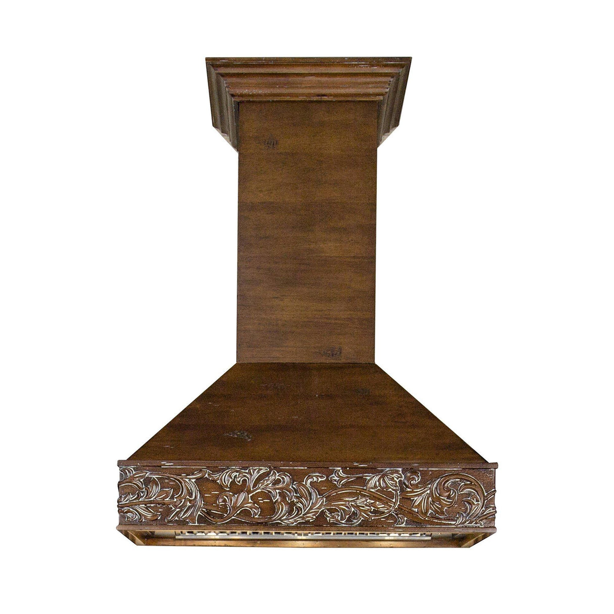 ZLINE Wooden Wall Mount Range Hood in Walnut - Includes Remote Motor (373RR) [Size: 42 Inch, CFM: 400]