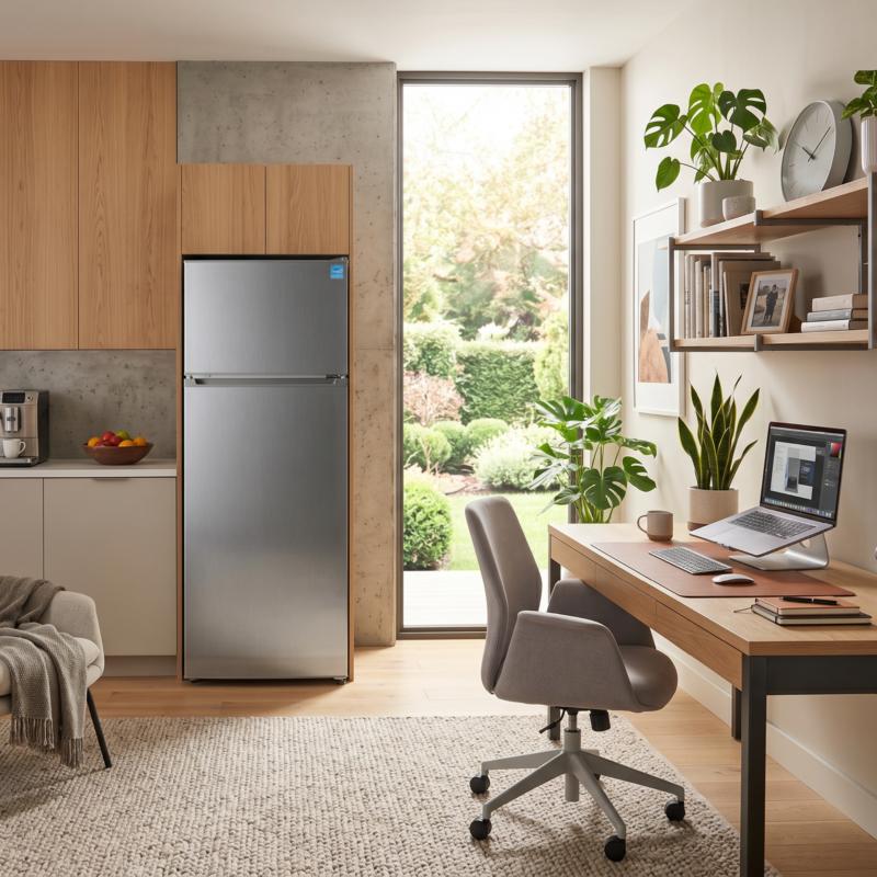 Element 21.3 in. 7.4 cu. ft. Compact Top Freezer Refrigerator - Stainless Steel
