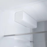 800 Series Free-standing fridge-freezer with freezer at bottom, glass door 24" White, Total No Frost