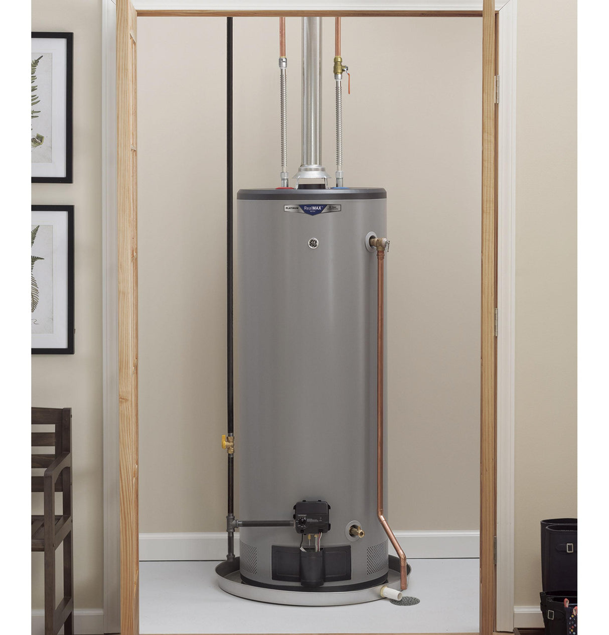 GE RealMAX Choice 40-Gallon Tall Natural Gas Atmospheric Water Heater