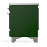 ILVE UMIB36NR3EGC Majestic III 36 inch Induction Range with 6 Elements, 3.5 cu. ft. Total Oven Capacity (Triple Glass Door, Emerald Green, Chrome)