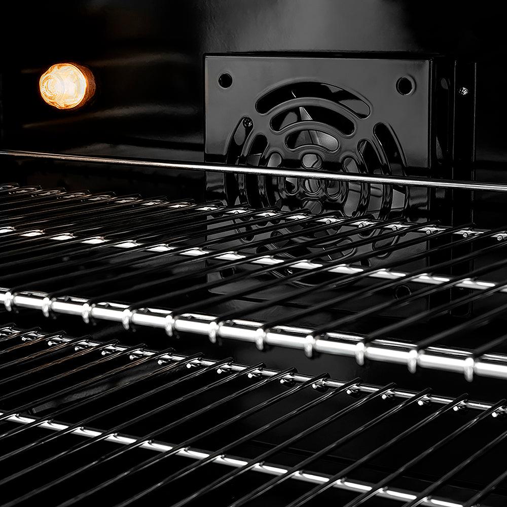 ZLINE Autograph Edition 36 in. 5.2 cu. ft. Paramount Dual Fuel Range with 6 Burner Gas Cooktop and Electric Convection Oven in Black Stainless Steel with Champagne Bronze Helix Handle and Knob Accents (SDRBZ-36-KCB)