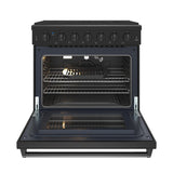 36 Inch Professional Gas Range In Black