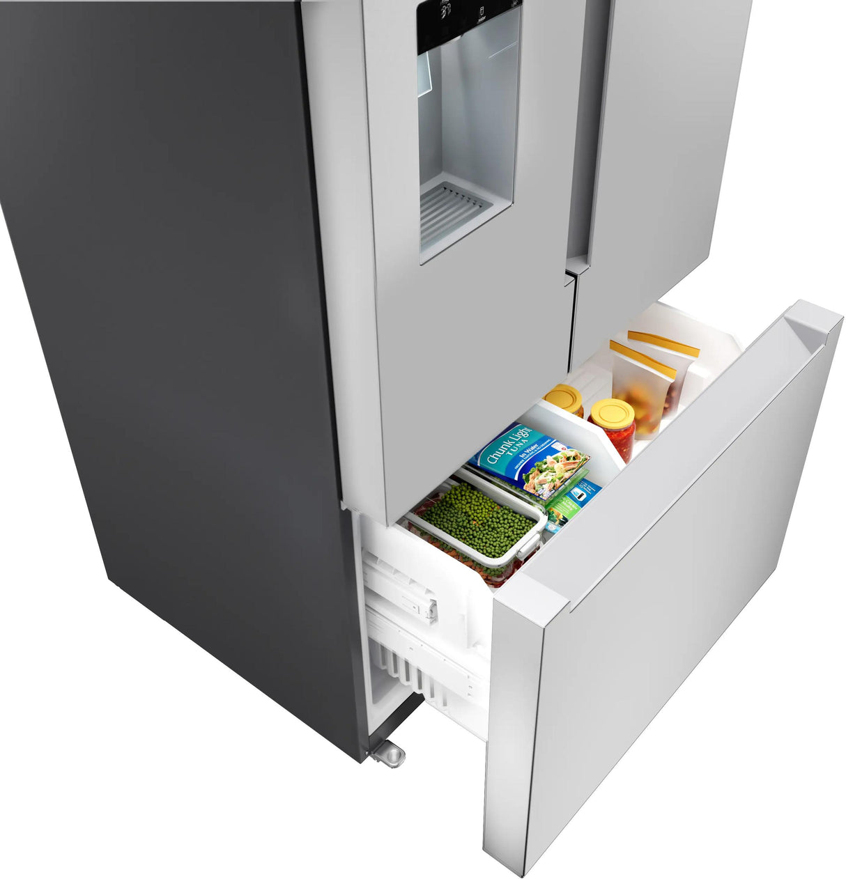 100 Series French Door Bottom Mount Refrigerator 36" Stainless steel (with anti-fingerprint), Total No Frost