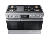 48" Pro Dual-Fuel Steam Range, Silver Stainless Steel, Natural Gas