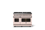 48"W. Dual Fuel Range (Burner: 8b, Finish: Blush, Trim: Polished Chrome, Fuel: Natural Gas)
