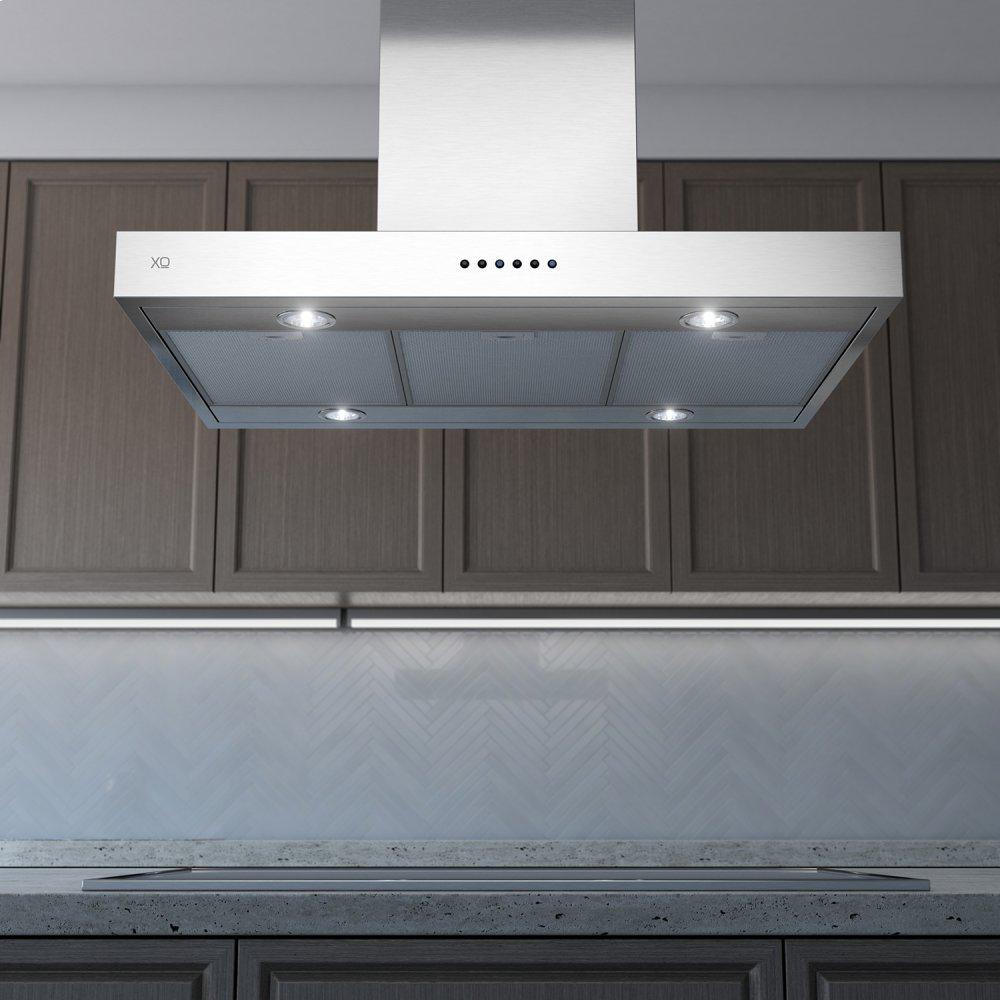 Low Profile Island Hood 42in SS 600 CFM