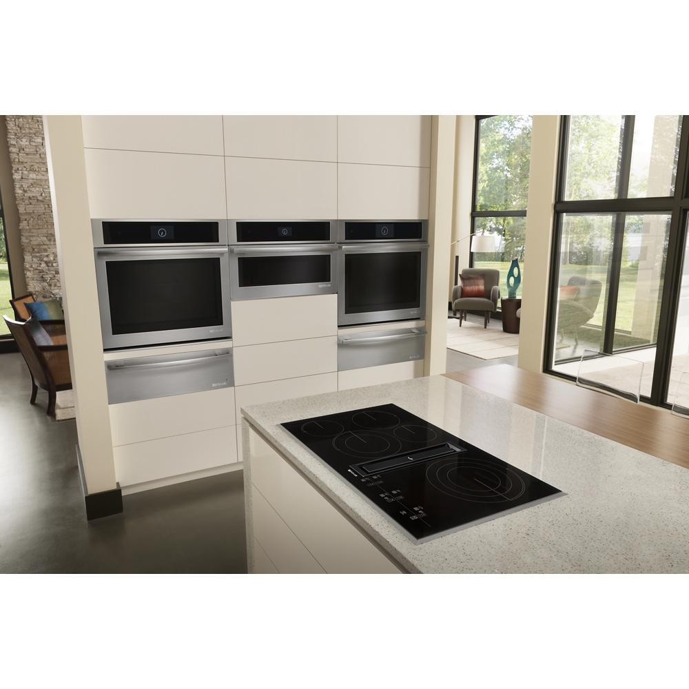 36" Lustre Trim Electric Radiant Downdraft Cooktop with Tap Touch Controls