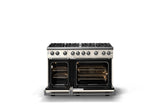 48"W. Sealed Burner Gas Range (Burner: 8b, Finish: Pure White, Trim: Polished Chrome, Fuel: Natural Gas)