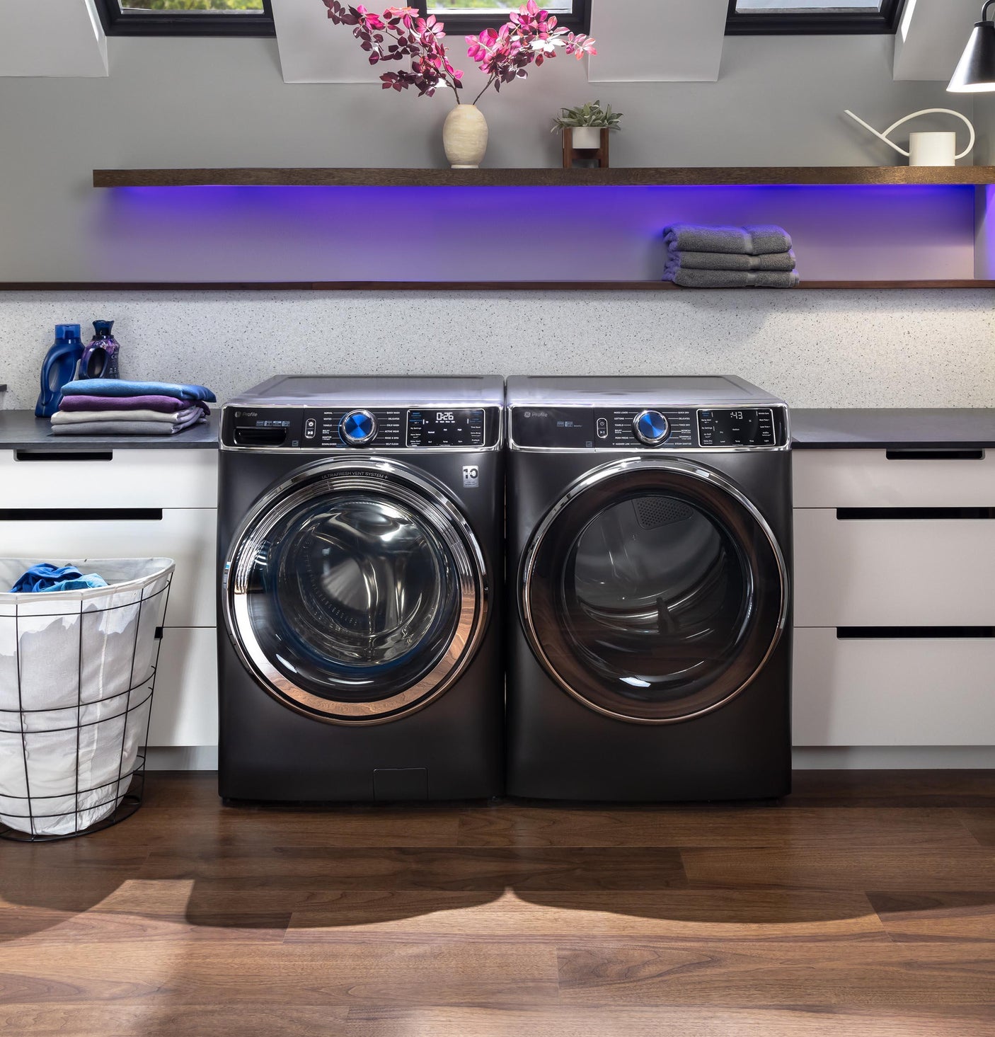 GE Profile™ 5.3 cu. ft. Capacity Smart Front Load ENERGY STAR® Steam Washer with Adaptive SmartDispense™ UltraFresh Vent System Plus™