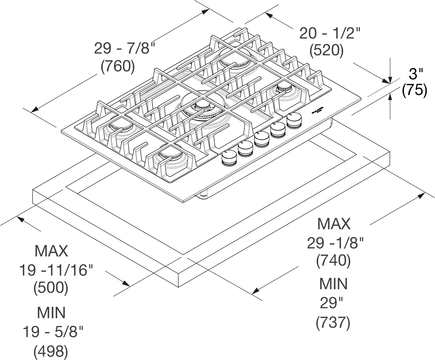 30" GAS COOKTOP